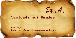 Szolcsányi Amadea névjegykártya